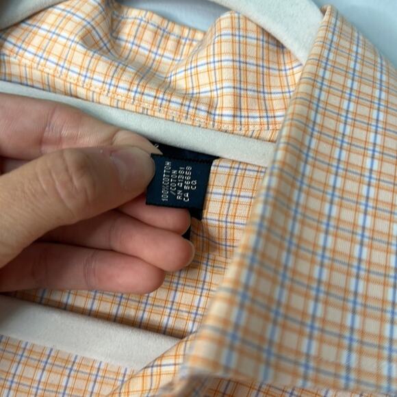 Polo Ralph Lauren Mens Regent Fit Shirt Size 16.5 34/35 Orange Plaid Button Down - Picture 6 of 7
